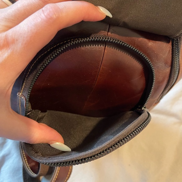 Vintage Genuine Alligator Brown Leather Sling Bag UNISEX - Picture 4 of 10